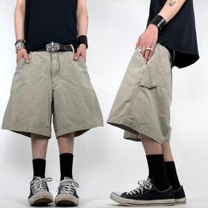 Vintage y2k grunge cargo faded archive skater baggy wide leg shorts